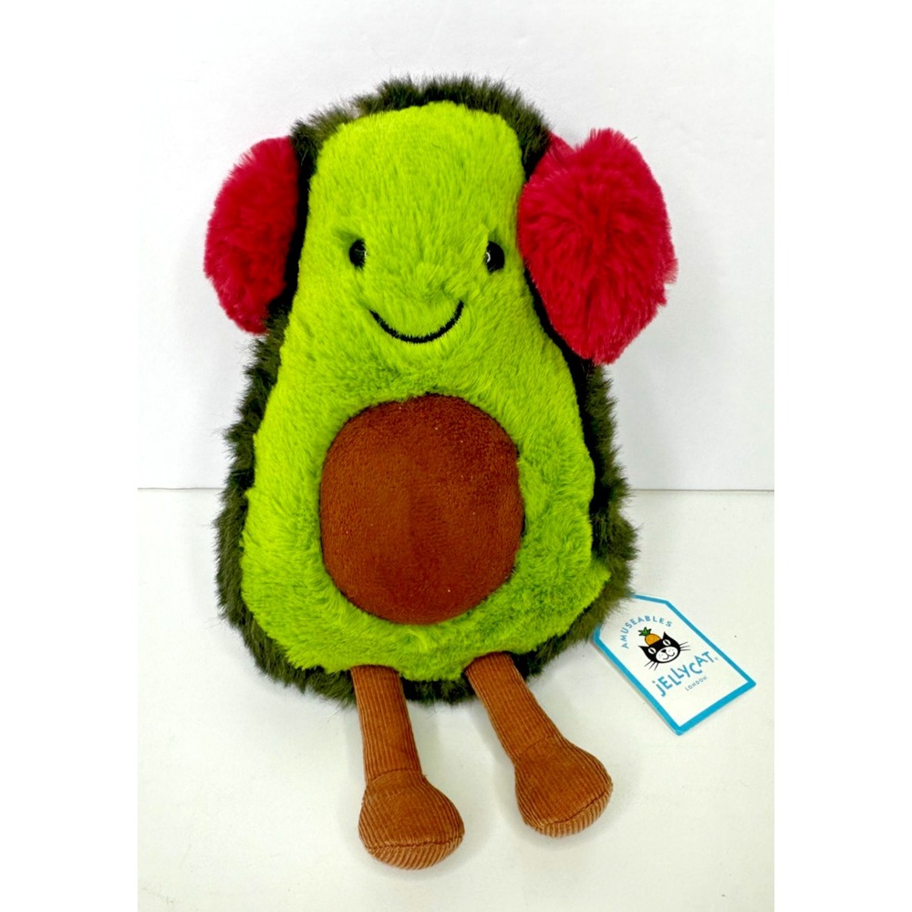 Jellycat Toastie Amusable Avocado earmuffs plush stffed animal with tags